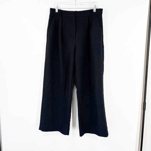 Abercrombie & Fitch Black High Rise Pleated Trouser Pants - Picture 1 of 7